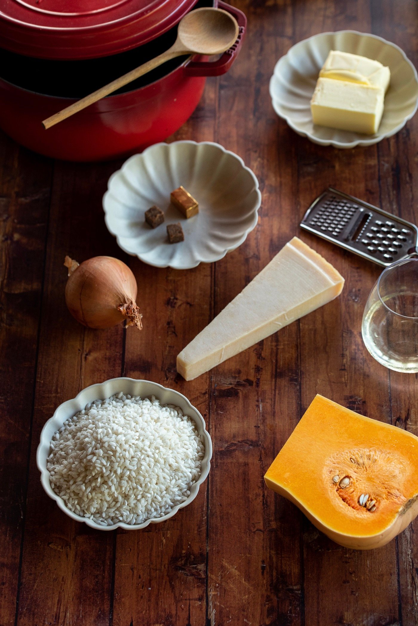 ingrédient recette automne risotto courge butternut