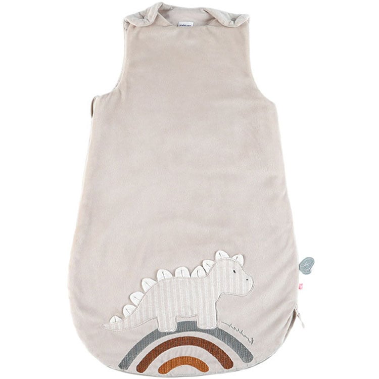 turbulette polaire garçon beige dinosaure arc-en-ciel