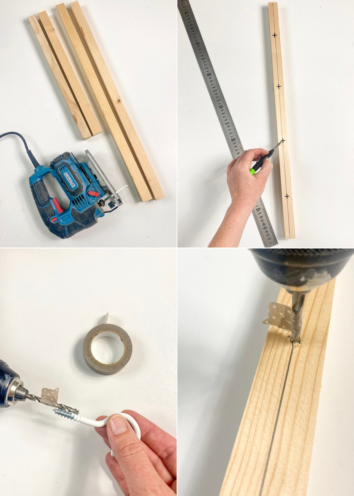 idée déco bricolage chutes tasseaux pin