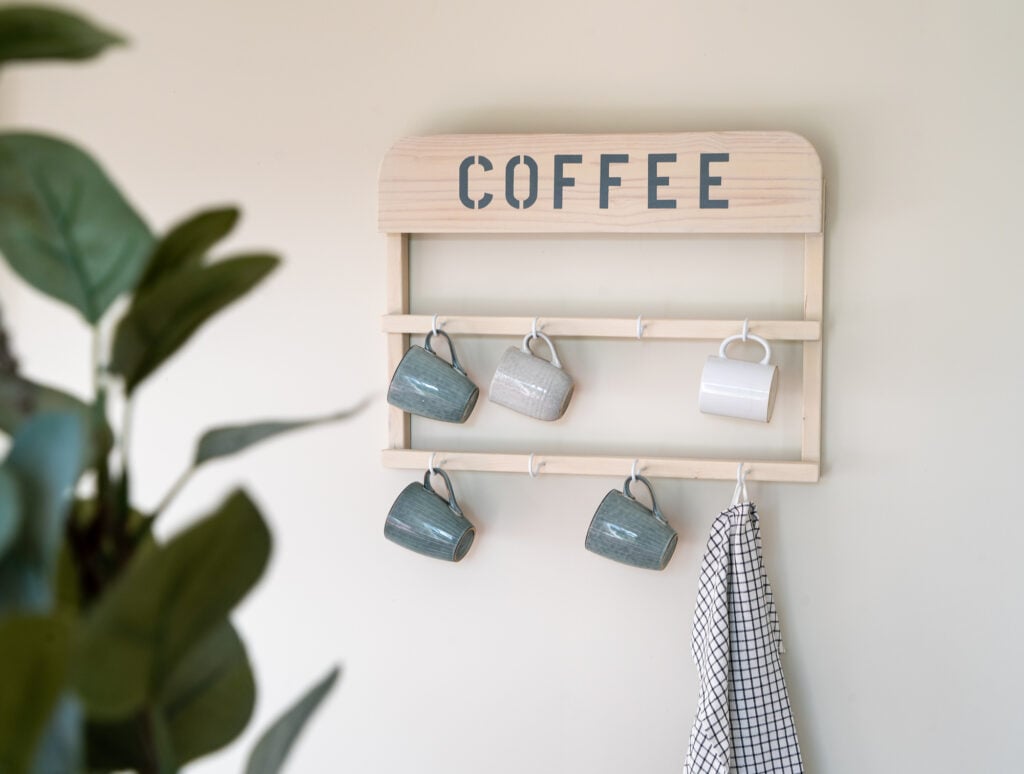 porte tasse mural bois diy - blog déco design