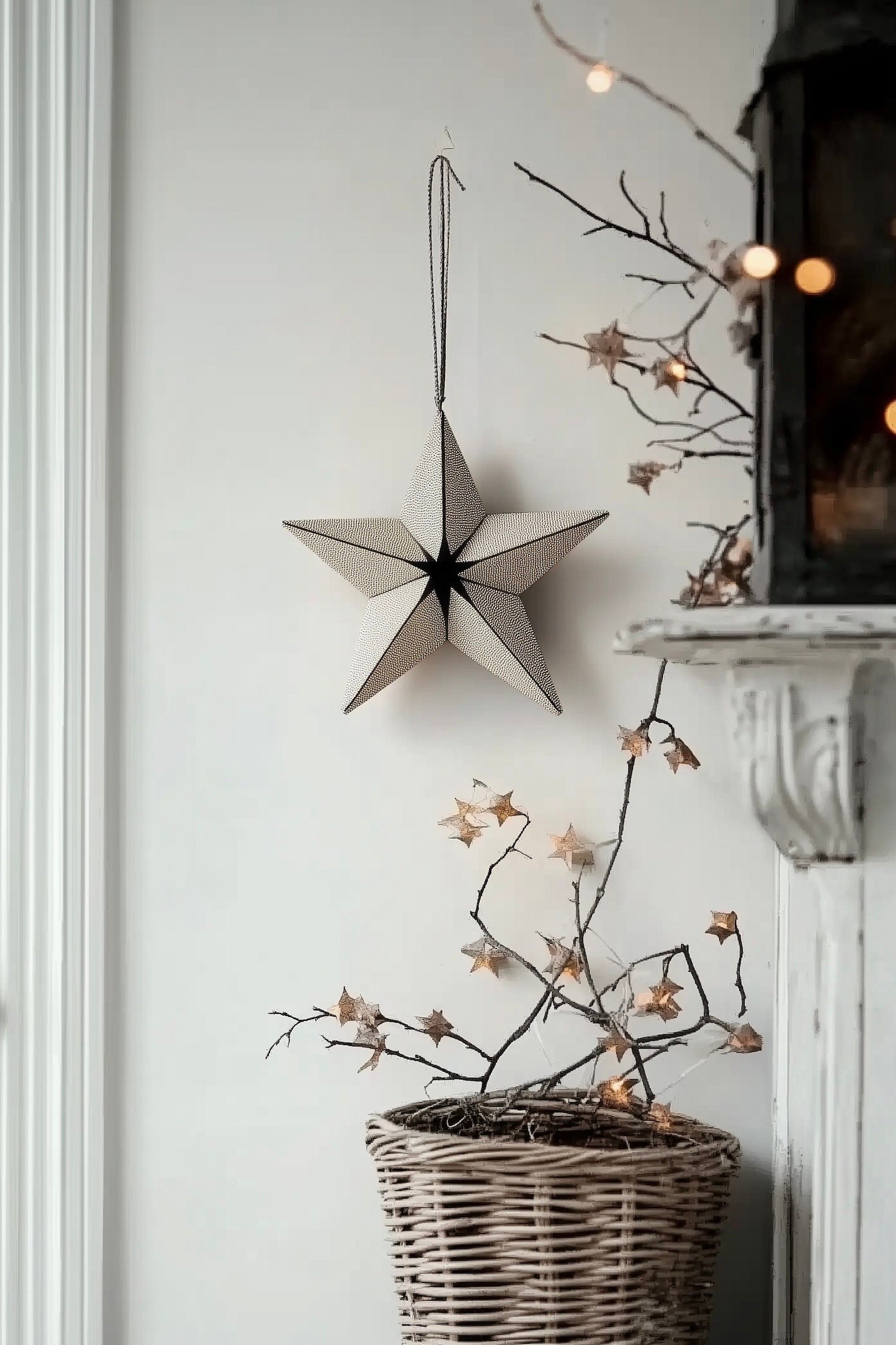 déco étoile cheminée inspiration scandinave