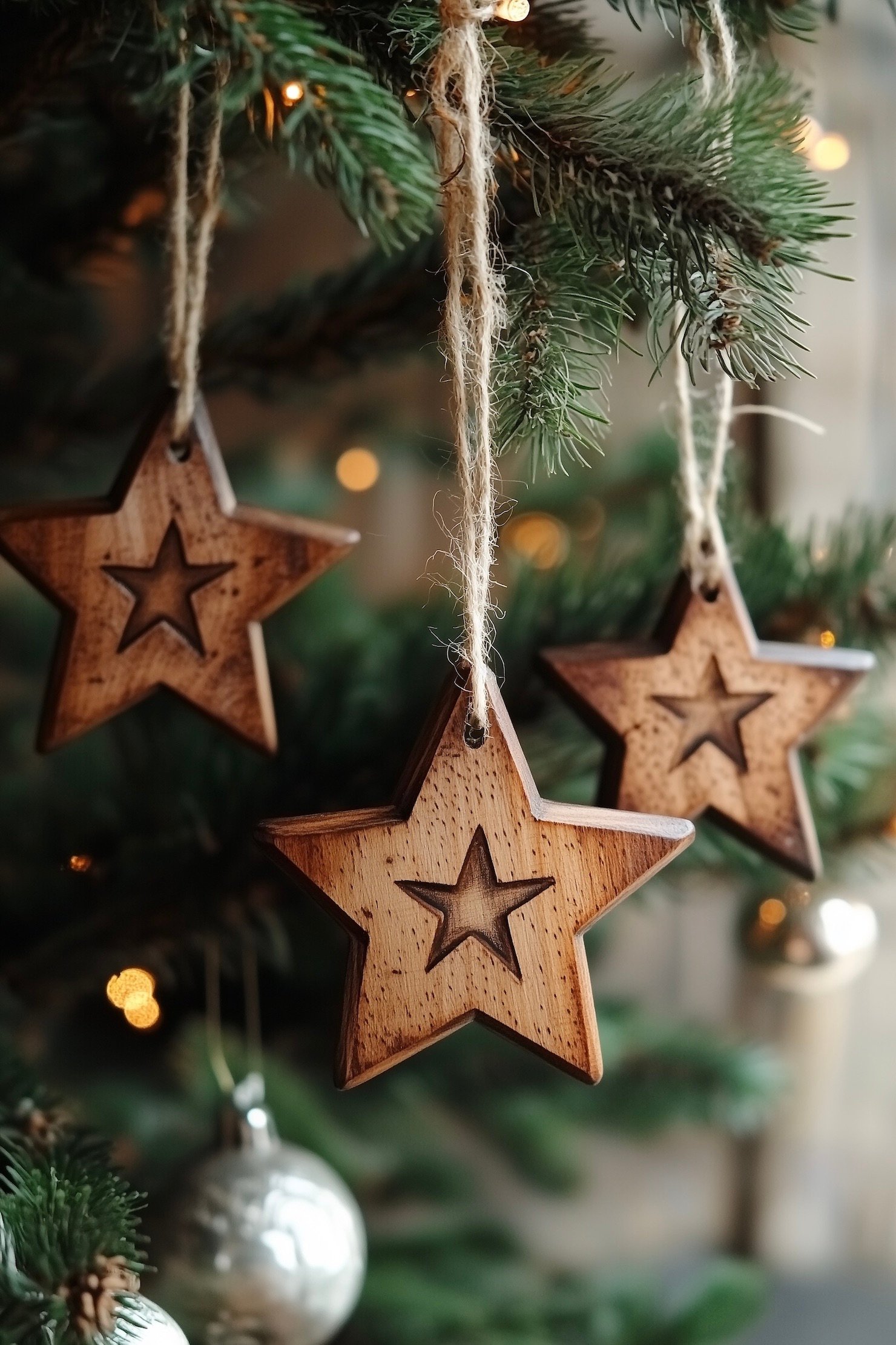 déco étoile diy noël bois sculpté