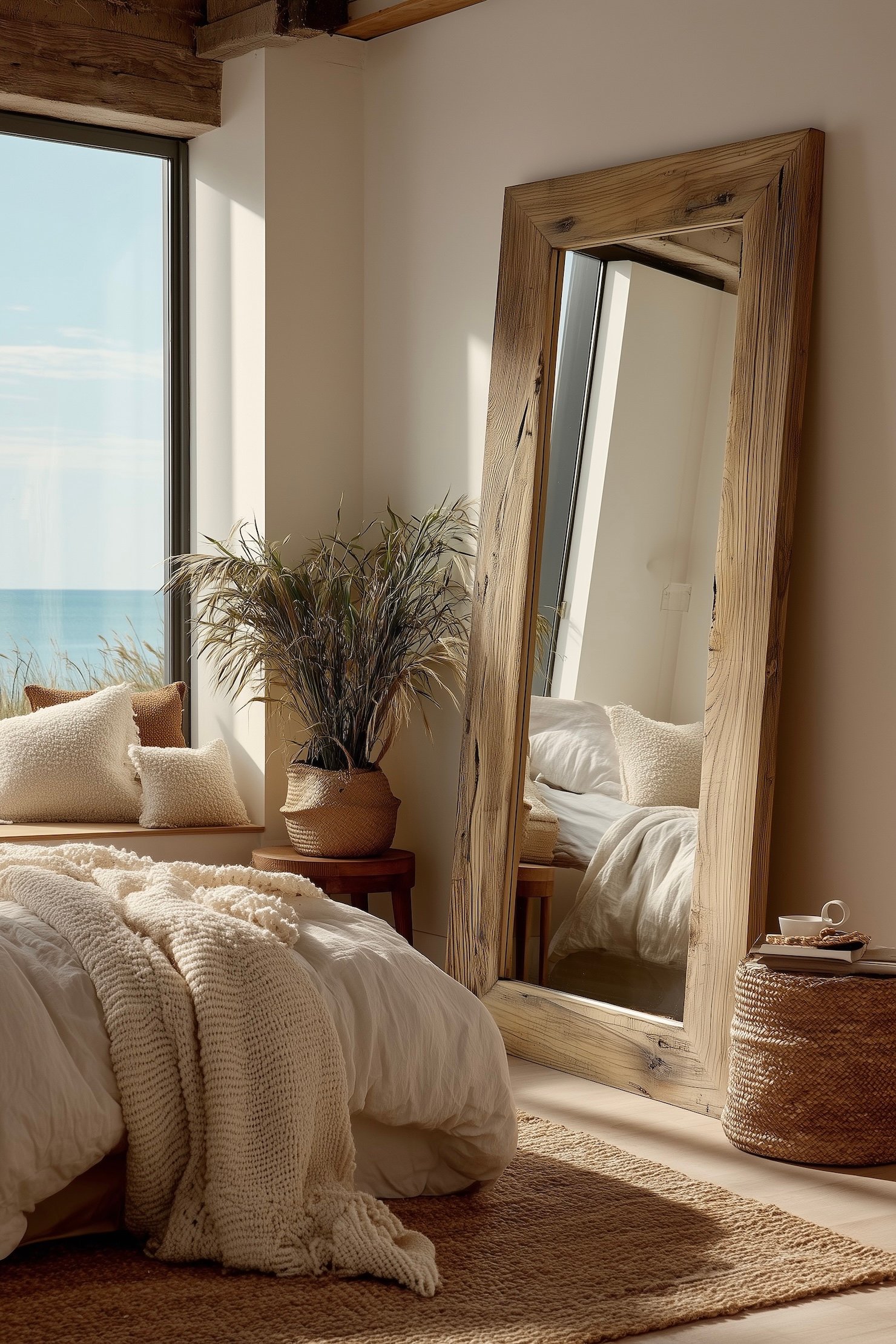 chambre ambiance mer jonc bois flotté décoration