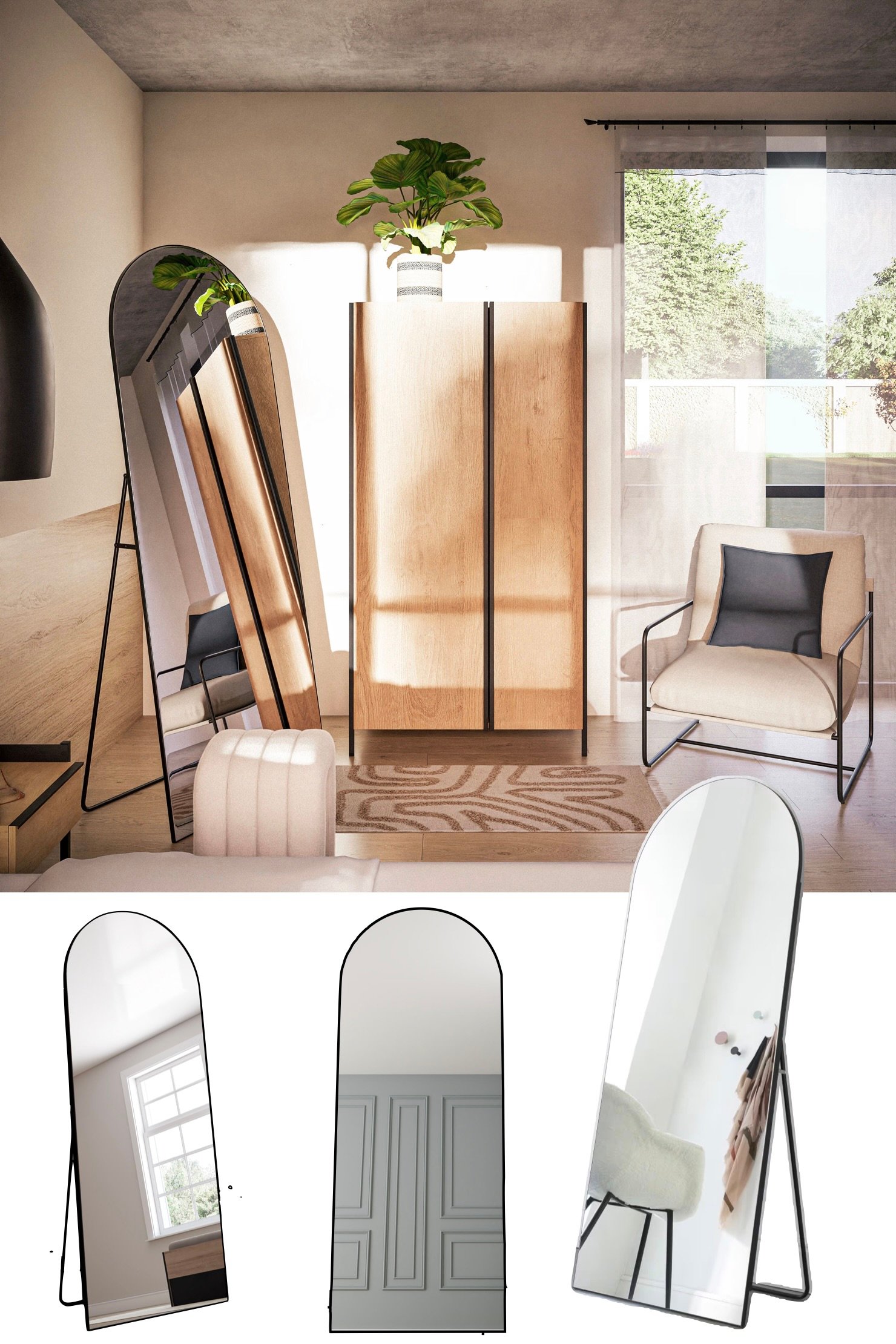 miroir Maison du Monde arche noir