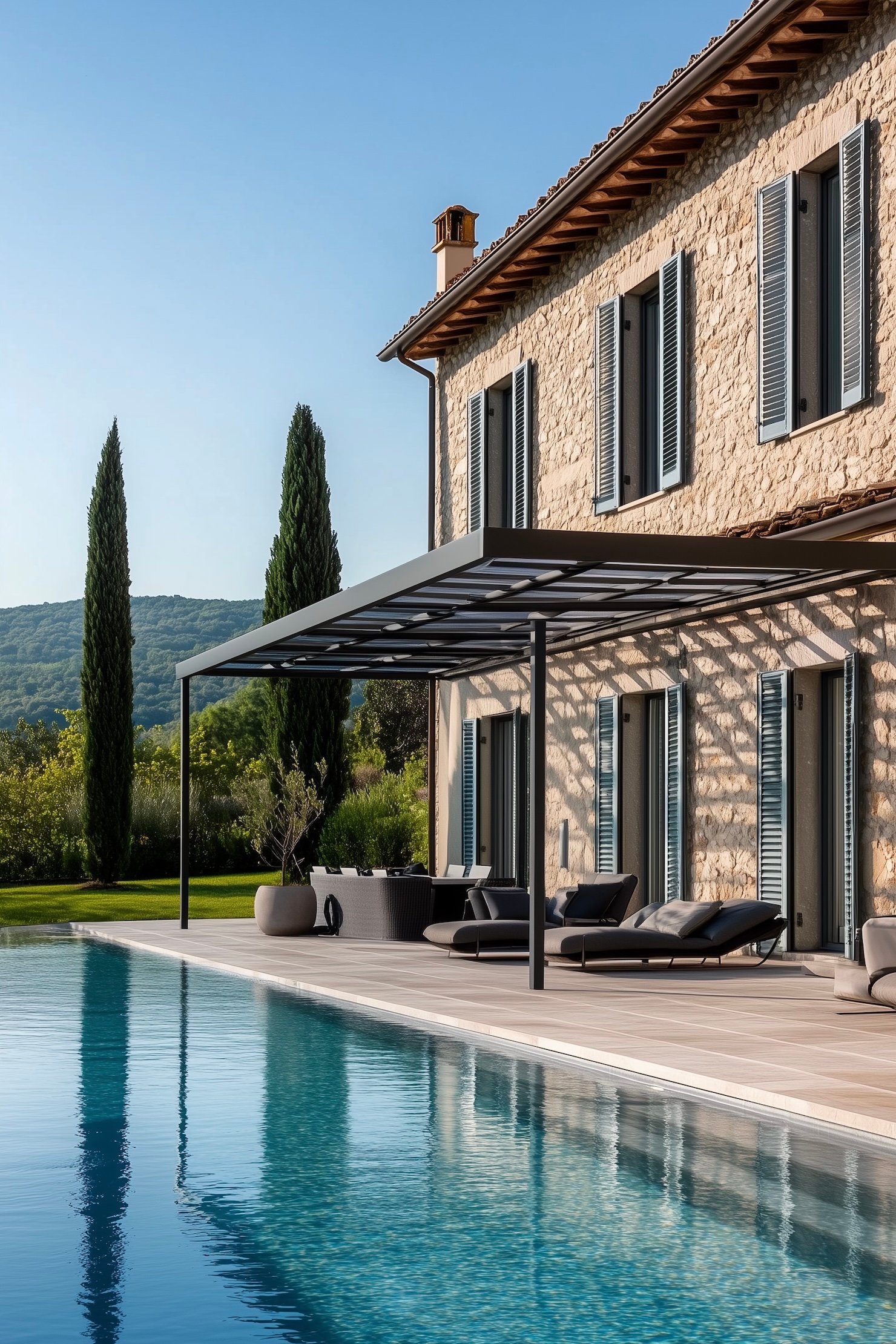 villa campagne italienne pierre rénovée