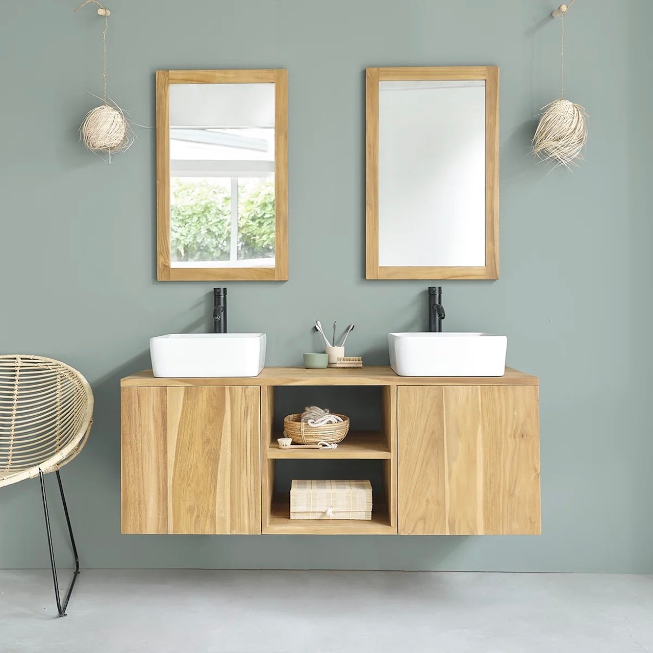 promo Berah Getah meuble vasque suspendu