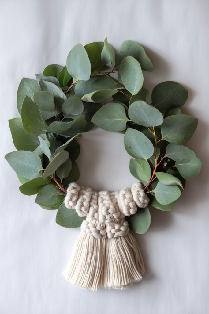couronne eucalyptus et macramé diy slow living
