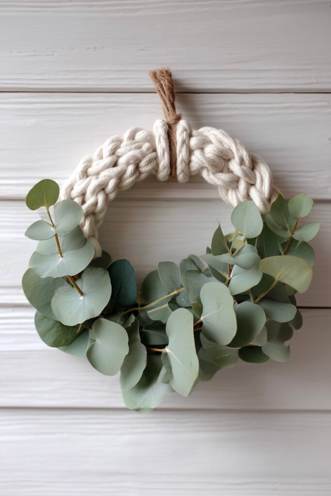 diy slow living couronne déco avec eucalyptus