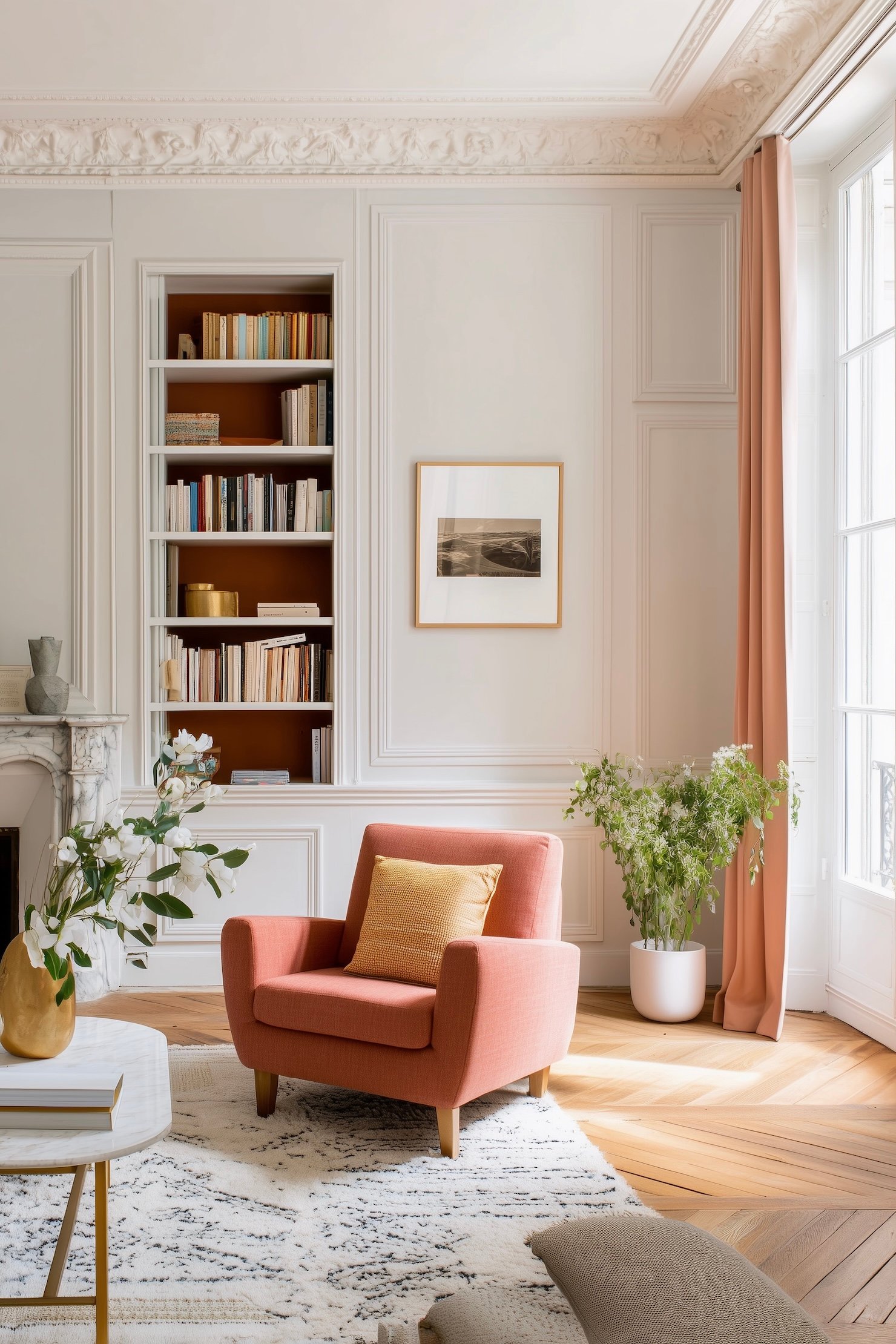 intérieur parisien décoration douce lumineuse