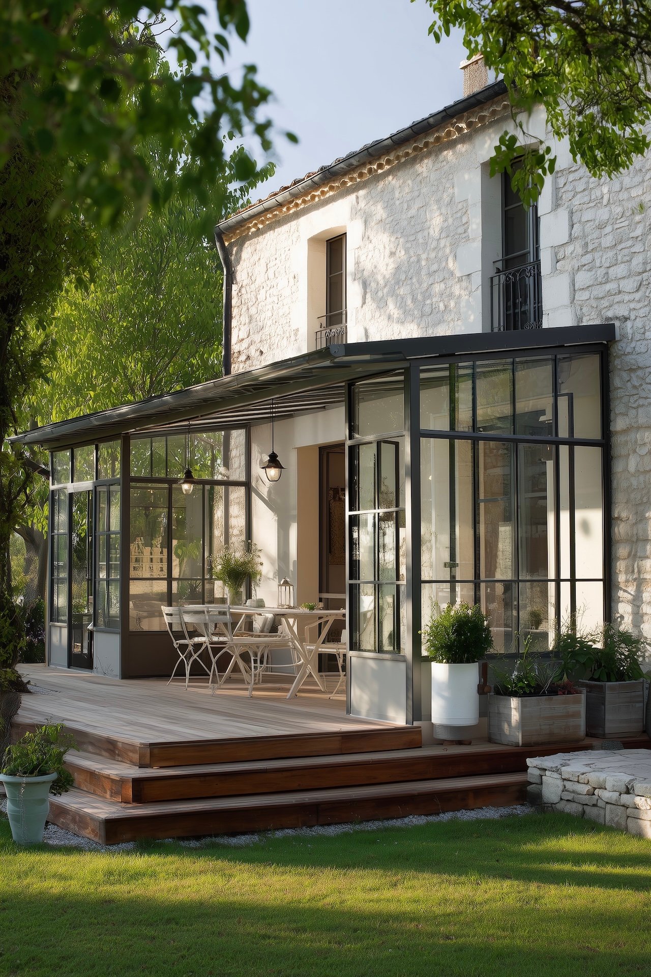 ajouter composer véranda maison de vacances