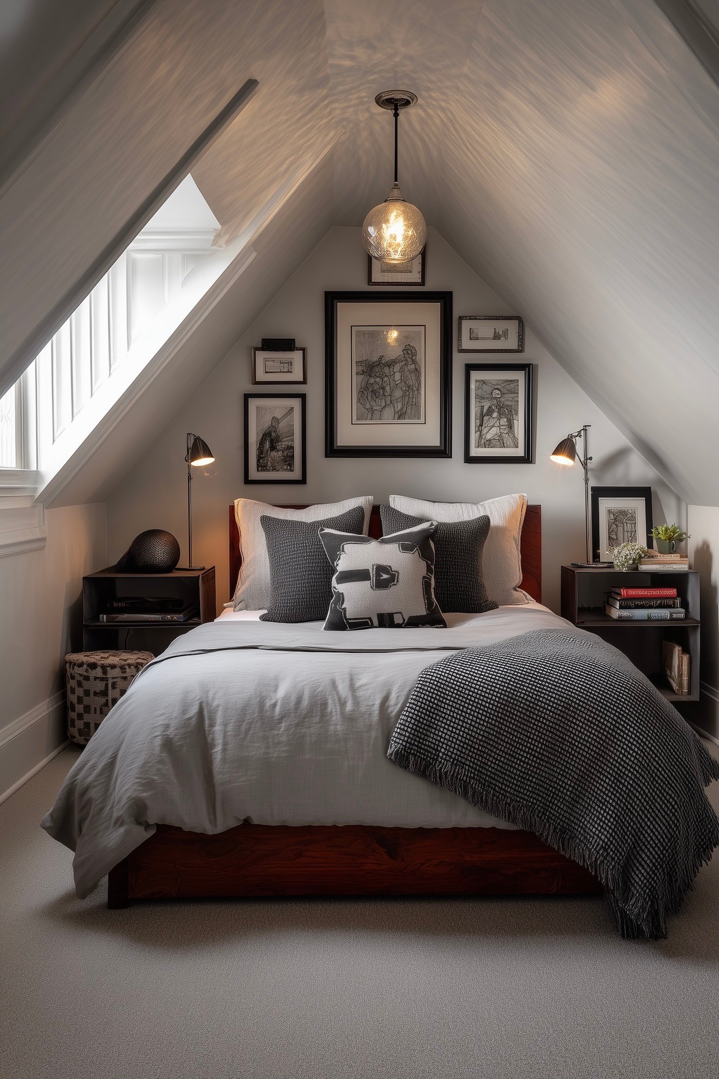 aménager chambre étudiant sous pente combles maison