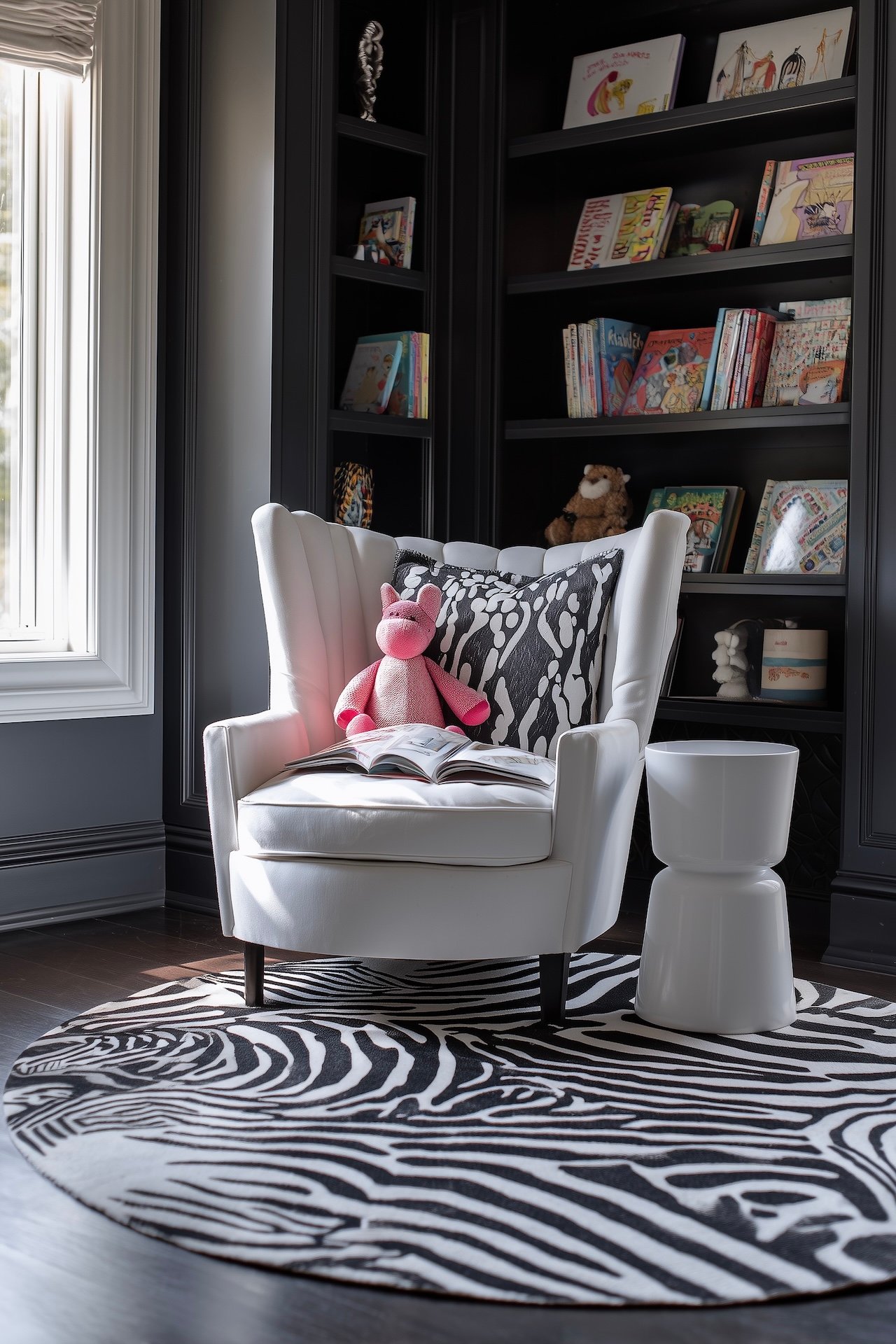 bibliothèque noire décoration dramatique théatrale