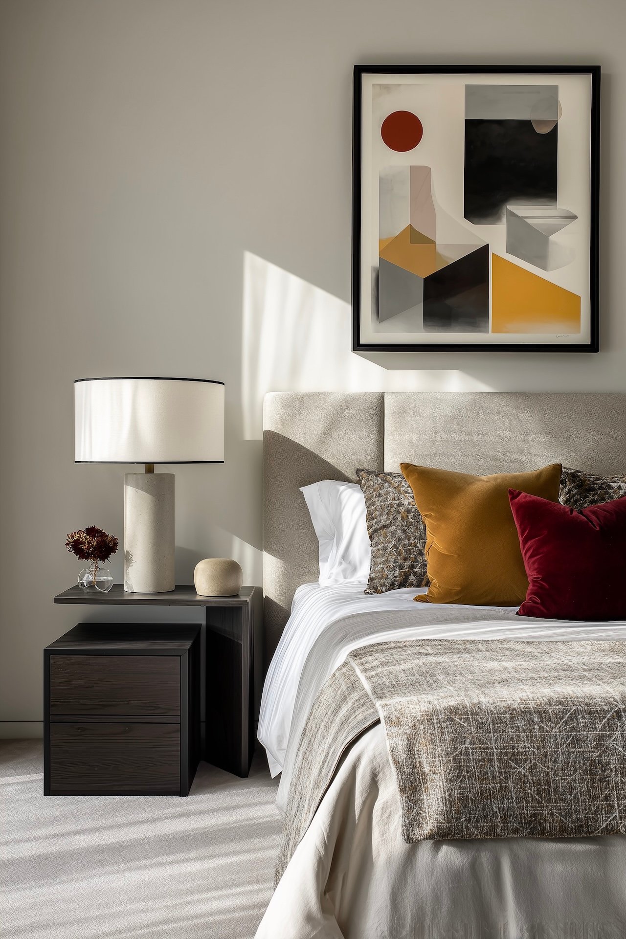 chambre style 80 graphique art mural géométrique