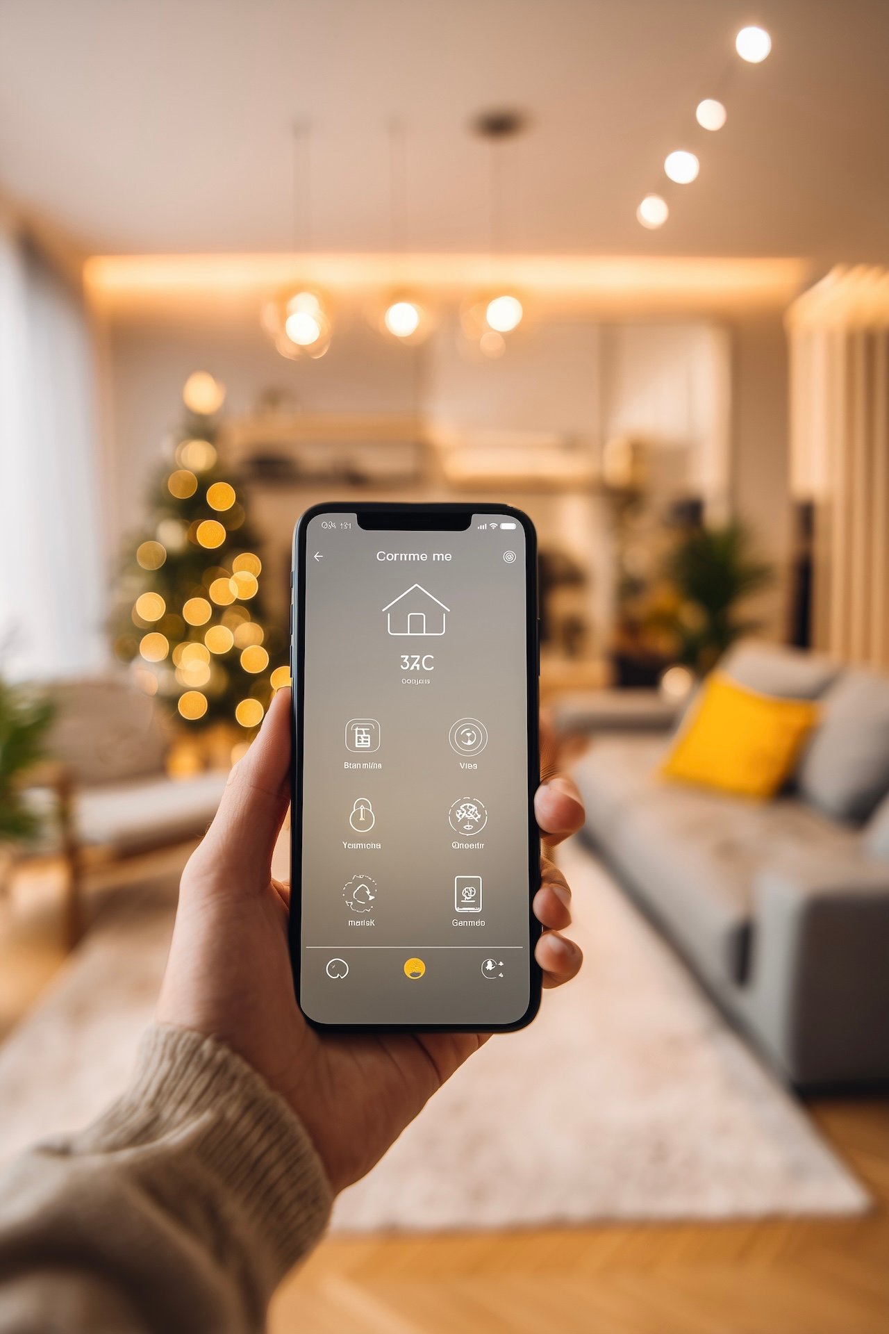 comment commander lumière salon avec téléphone