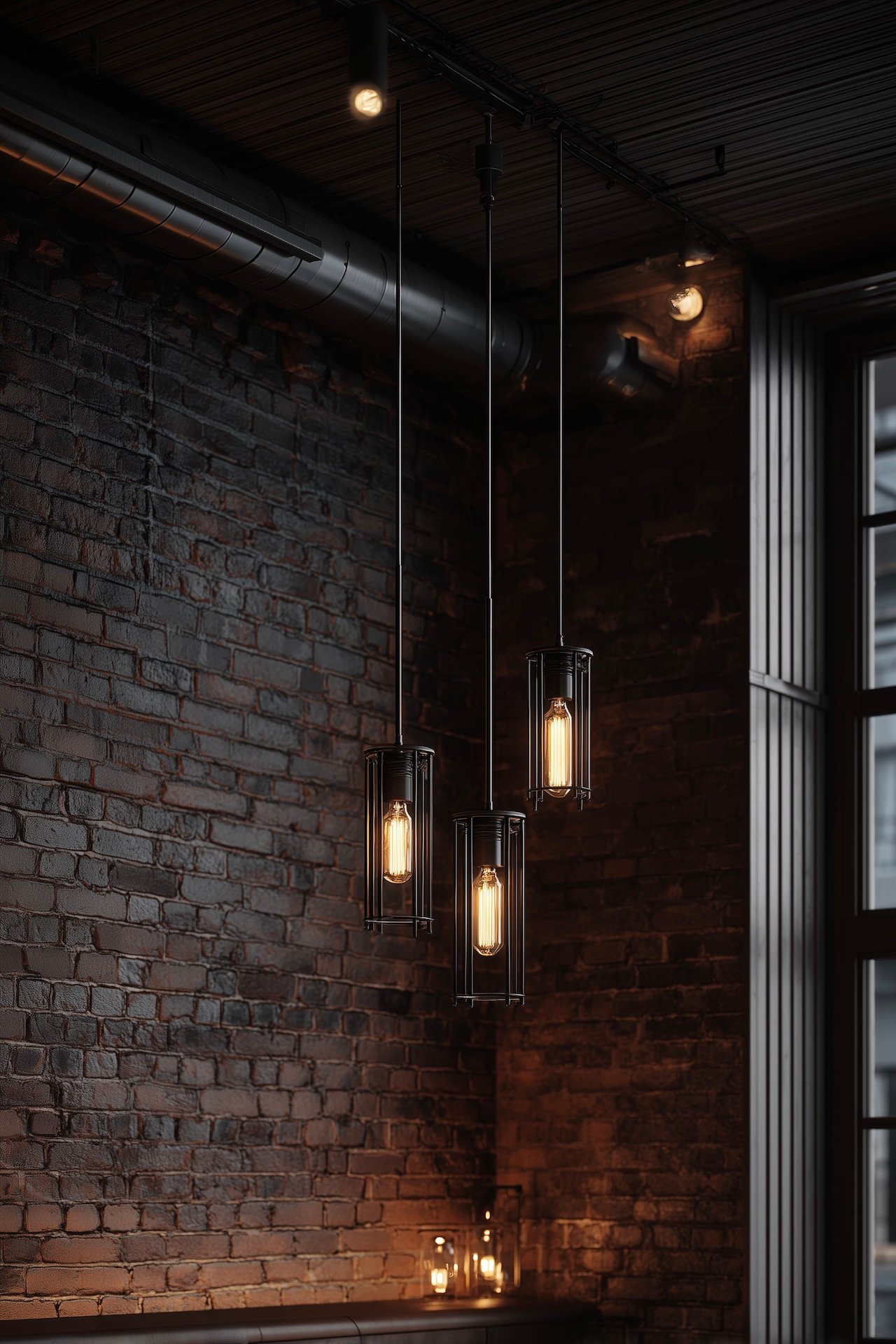 éclairage loft règle 3 suspensions factory