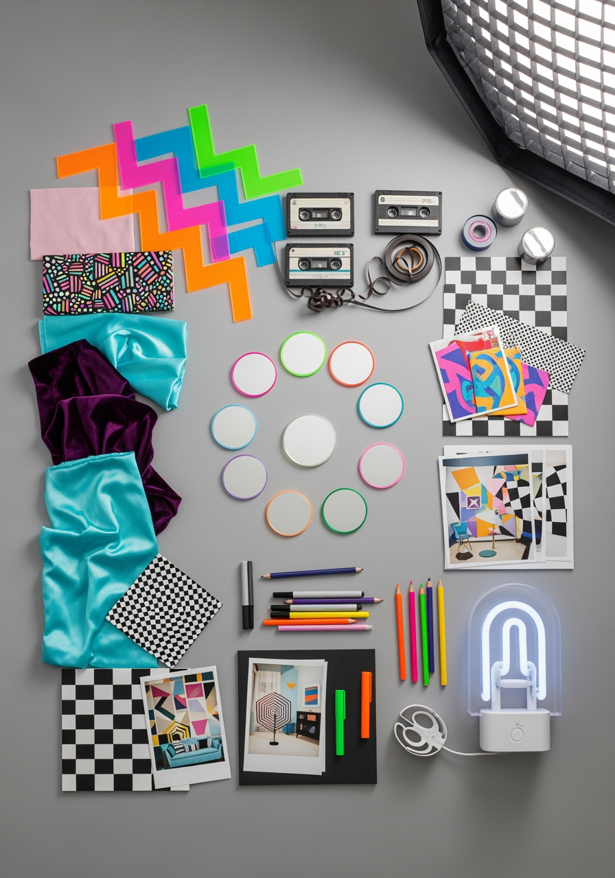 idées de chambre style années 80