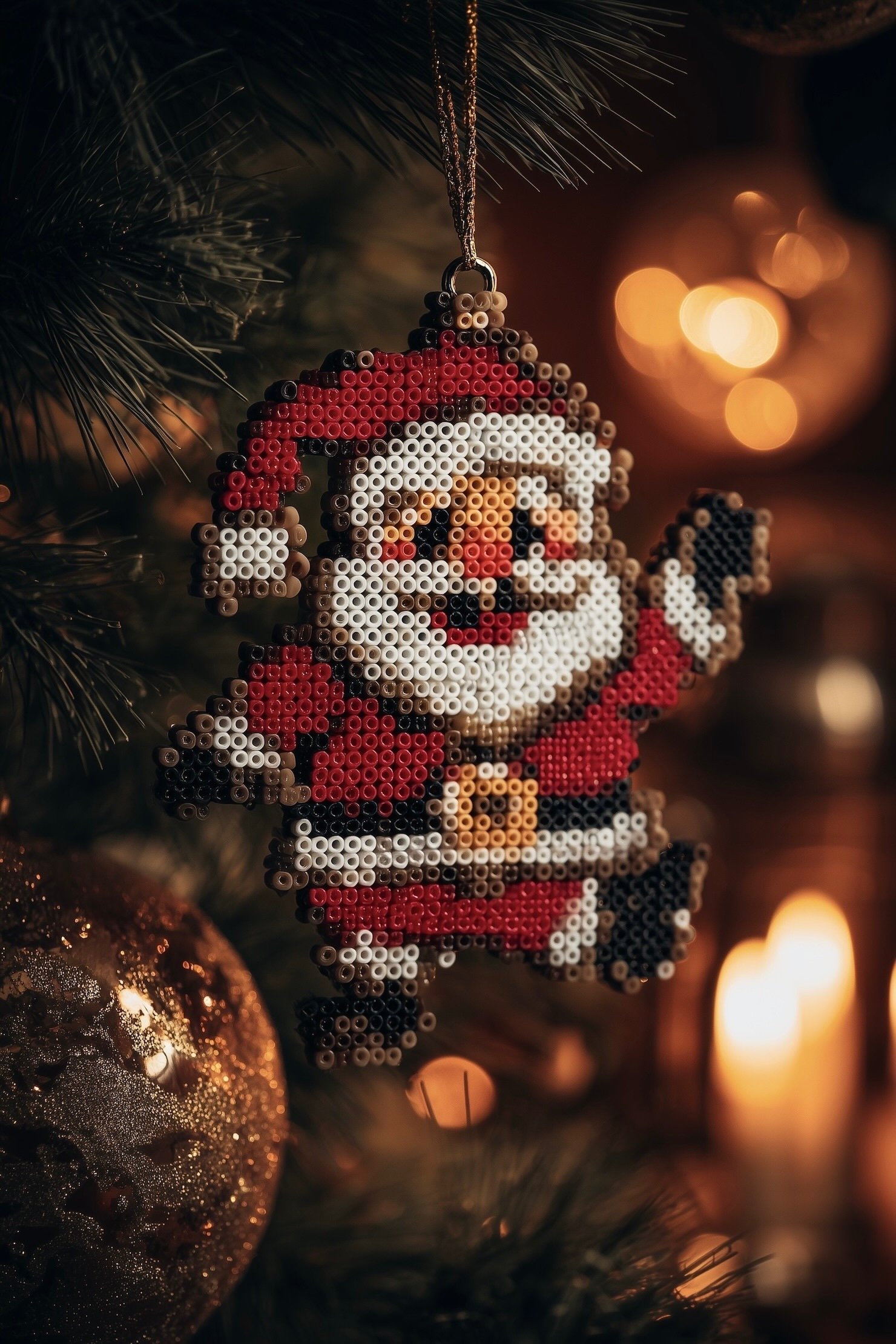 perles à repasser patron Père Noël