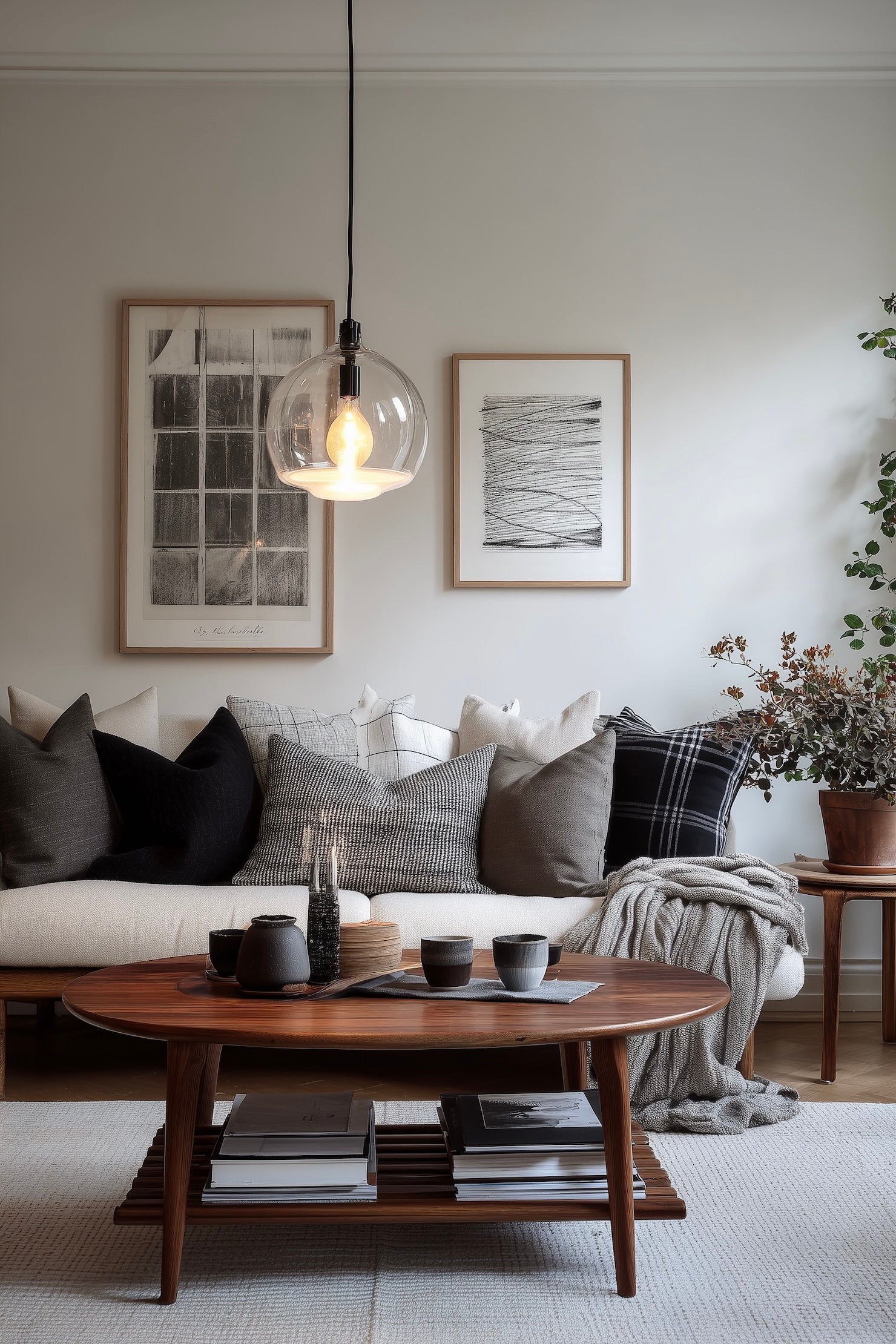 tendance scandinave salon pas cher retro mid-century meuble chiné
