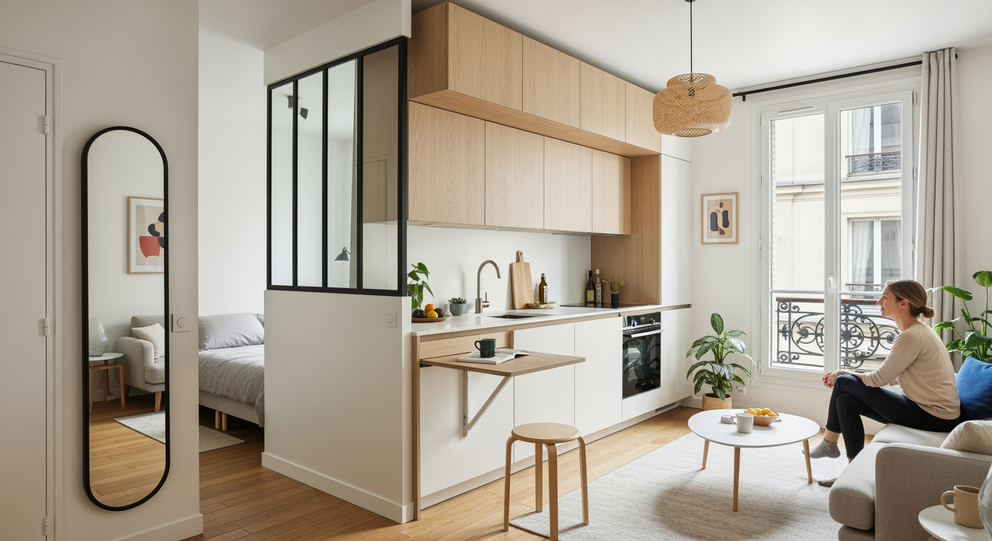 Visite appartement 30 m2: plans, cotes et idées à copier