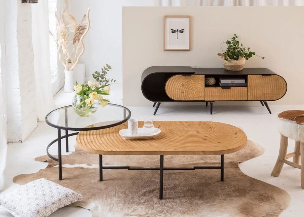 IDMarket - Lot de 2 Tables Basses gigognes Gigi laquées Blanc