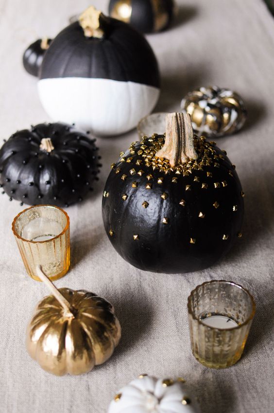 decorer une citrouille peinture pic rock diy halloween