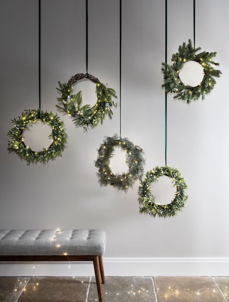 tables de noel couronnes