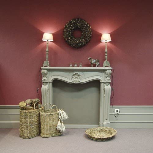 salon tradtionnel décoration gris taupe mur terracotta bordeaux