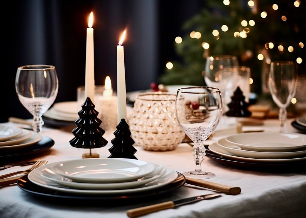 décoration table Noël tendance 2025
