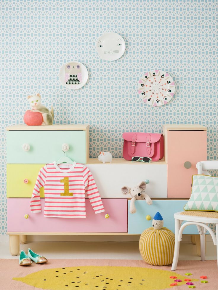 chambre couleur pastel pour enfant
