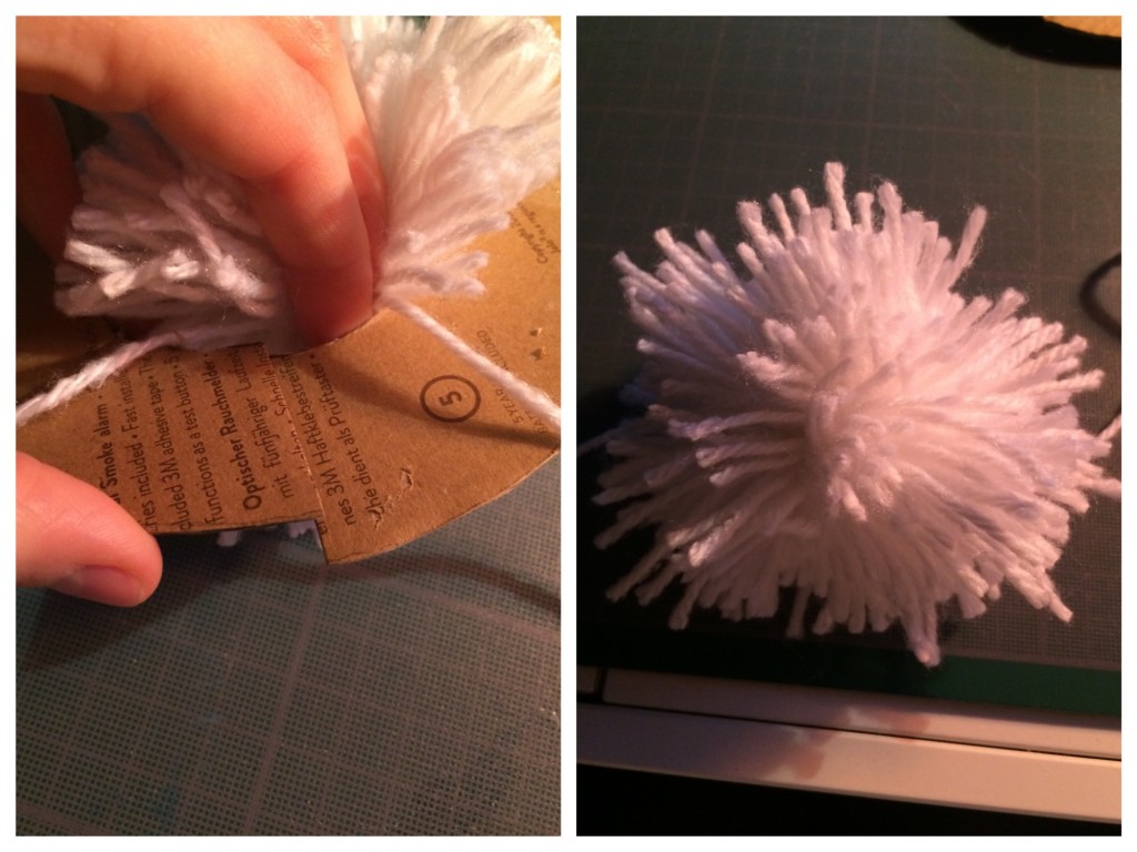 Tuto DIY Pompons en laine avec disque de carton