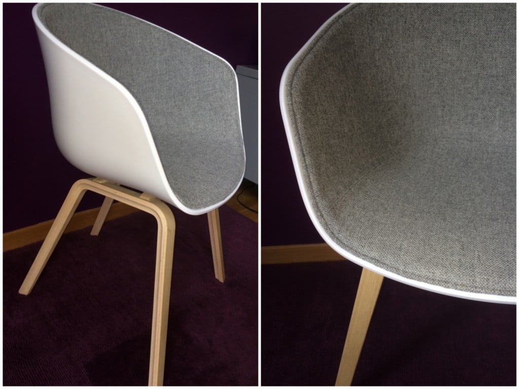 Chaise about a chair Hay tissu gris fauteuil bureau