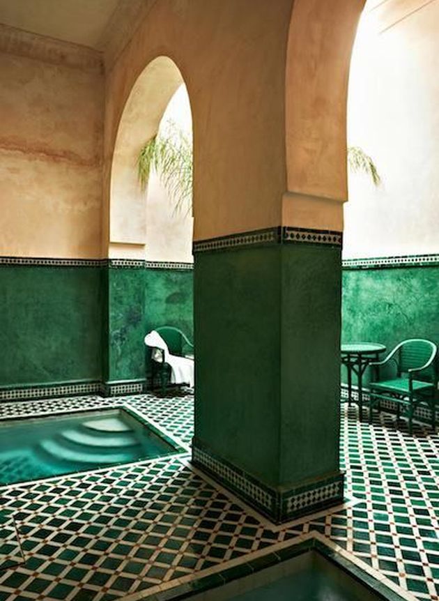 mosaique verte maison marocaine