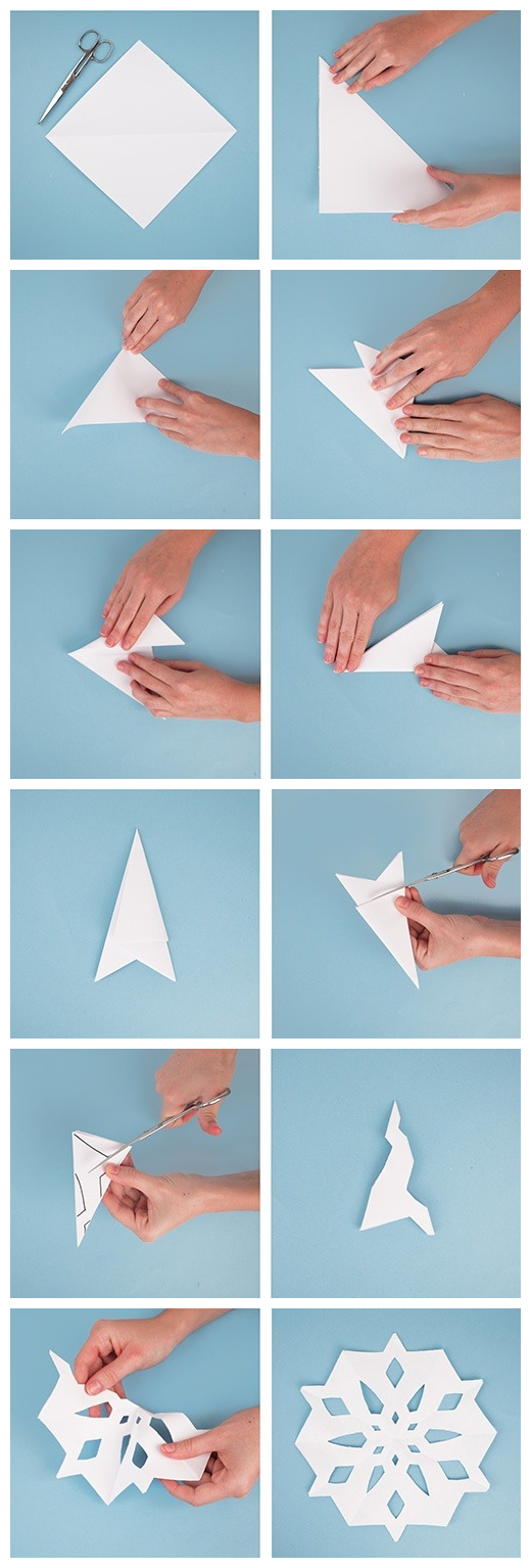 diy enfant comment faire origami flocon neige papier